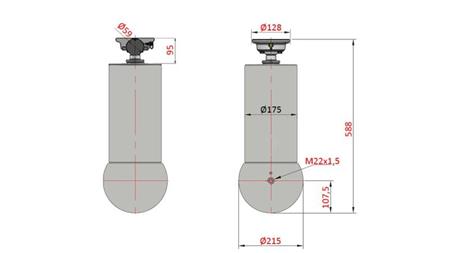 TELESCOPIKUS HENGER - MEILLER KIPPER 5 FOKOZAT 175mm - 15 tonnás löket 1650mm