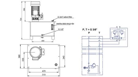 HYDRAULISK AGGREGAT -RHA- 40lit FÖR HÖBESKÄRARE
