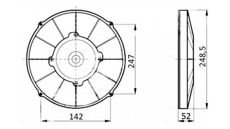 AXIÁLNY VENTILÁTOR 255mm PUSHING 24V