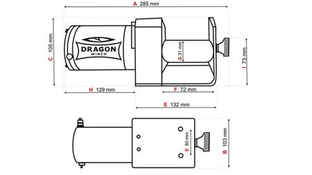 12 V-os elektromos csörlő DWM 2000 ST - 907 kg