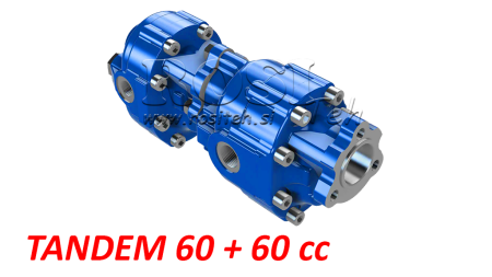 HYDRAULISK GJUTJÄRN PUMP TANDEM 60+60CC-200 BAR REVERSIBEL