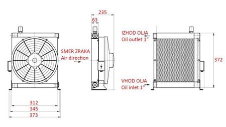 ECO OLIEKØLER DC 12V 30-140 LIT