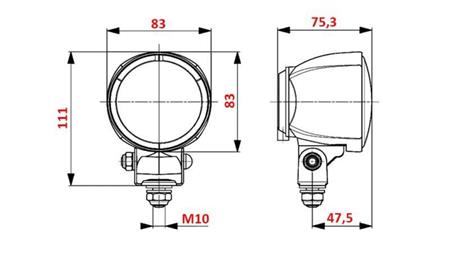 TRAKTOR ARBETSBEGÅNG RUND H3 HELLA HALOGEN