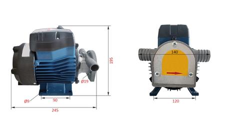 ELEKTRISCHE PUMPE 230V AC -1- 50 lit/min (3000 l/h)