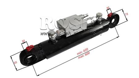 HYDRAULISCHER ZYLINDER 60/40-180 MIT DREHVENTIL - PFLUG FÜR BODEN
