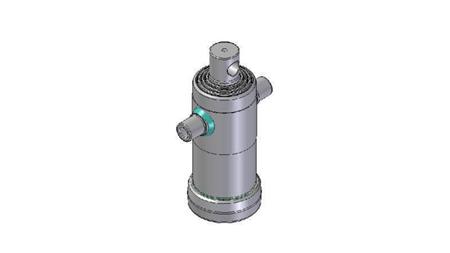 3041F - TELESCOPISK CYLINDER STANDARD/HÅL 4 STEG RESA 670 DIAMETER 124