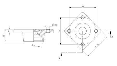 GÖMB fi 55 FLANGÉVAL