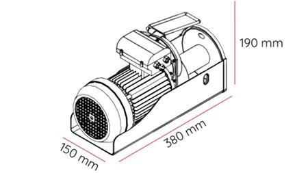 230 V ELEKTRISK VINCH DWI 300/600 kg