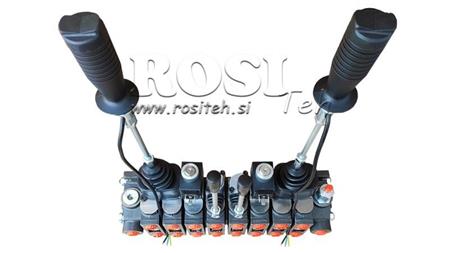 HYDRAULICKÝ VENTIL HIAB 8xPC70   2x JOYSTICK - ELEKTRICKÉ OVLÁDANIE 12V