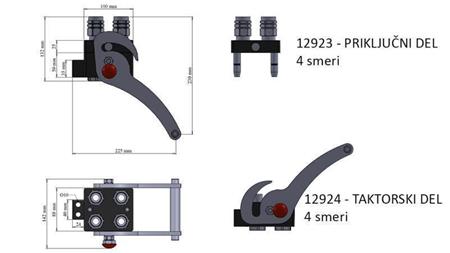 MULTI-FASTER KOPPLING 4-vägs BSP1/2 NY TYP TRAKTOR DEL