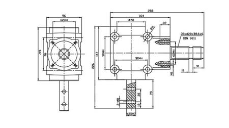 RIDUTTORE ANGOLARE L-155J 1: 1.14 (16HP-12kW)