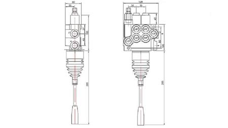 VALVOLA IDRAULICA 2xP40 JOYSTICK