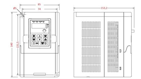 FREQUENZWANDLER-INVERSER 1Phase 0,75kW GD10-0R7G-S2-B