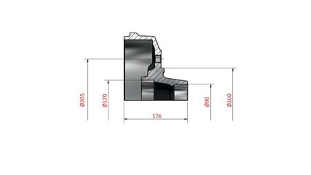 BREMSEROTOR 090-120 300X060 TIL AKSEL 1600-1800-2000mm