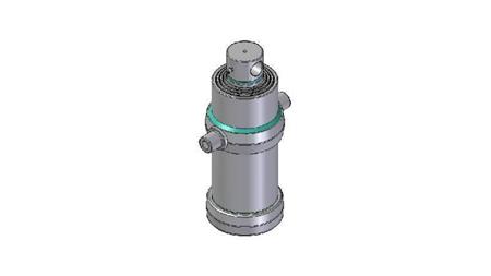 4083F -TELESCOPISK CYLINDER STANDARD/HÅL 4 STEG RESA 1670 DIAMETER 190
