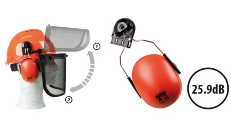 SCHUTZHELM YUKON MIT VISIER UND OHRSCHUTZ