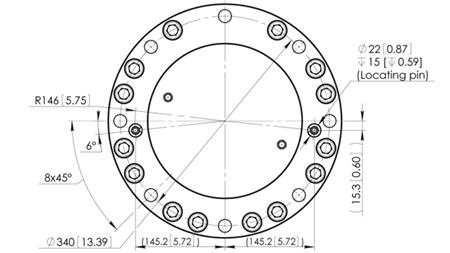 ROTATORE IDRAULICO CPR14-01 55000/14000 KG