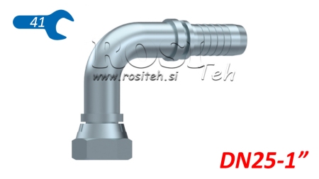HYDRAULISK ANSLUTNING BSP HON ELBOW 90° DN25-1