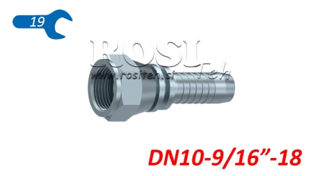 HYDRAULISK ANSLUTNING DKJ JIC74° HON DN10-9/16”-18