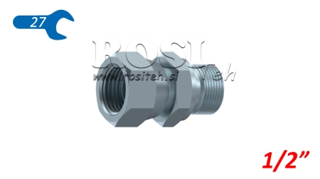 HYDRAULISK DUBBEL NYCKEL SVIVELMUTTER 1/2