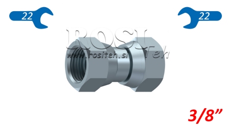 HYDRAULISK DUBBEL SVIVELMUTTER 3/8