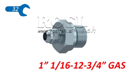 HYDRAULISK REDUCER 1 1/16 JIC74°-3/4 GAS
