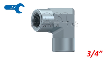 HYDRAULISK VINKEL 90° KORT HON-HON 3/4