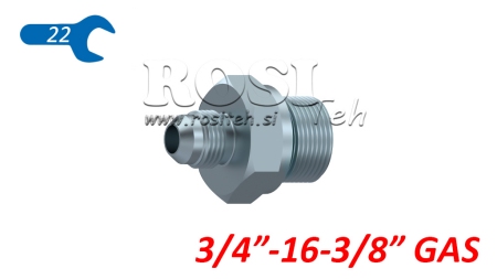 HYDRAULISK REDUCER  3/4 JIC74°-3/8 GAS