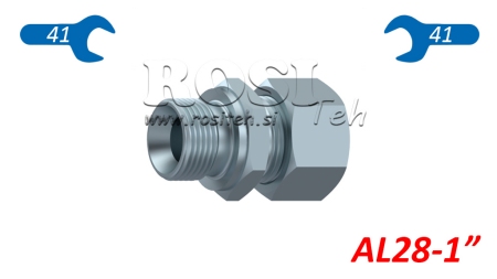 HYDRAULISK DUBBELVERKANDE CYLINDER MED MUTTER AL28-BSP1