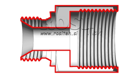 HYDRAULISK ADAPTER HANE-HONA 1/2-3/4