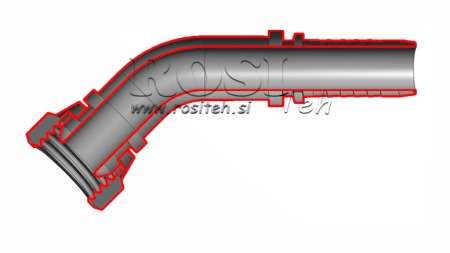 HYDRAULISK ANSLUTNING BSP HON ELBOW 45° DN19-M26X1,5