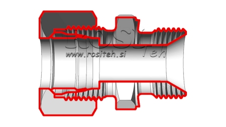 HYDRAULISK DUBBELVERKANDE CYLINDER MED MUTTER AL10-BSP1/4