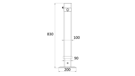HYDRAULISK BEN DUBBEL-VERKANDE 540mm - 2.800kg