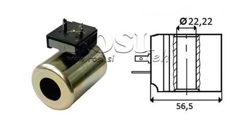 BOBINA ELETTROMAGNETICA 12V DC - CB14 - fi 22.22mm-59mm 30W IP65