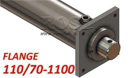 hydraulcylinder med monteringsplatta 110/70-1100