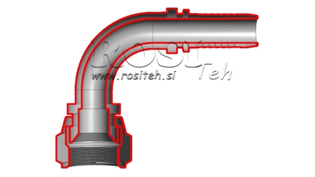 HYDRAULISK ANSLUTNING DKJ JIC74° HON ELBOW 90° DN19-1 3/16-12