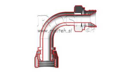 HIDRAVLIČNI KOLENO 90°  BSP MOŠKI-ŽENSKI 3/4