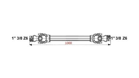 CE HOMOLOGIERTER KARDANWELLE Profi-Linie CAT.8 Länge 1000mm