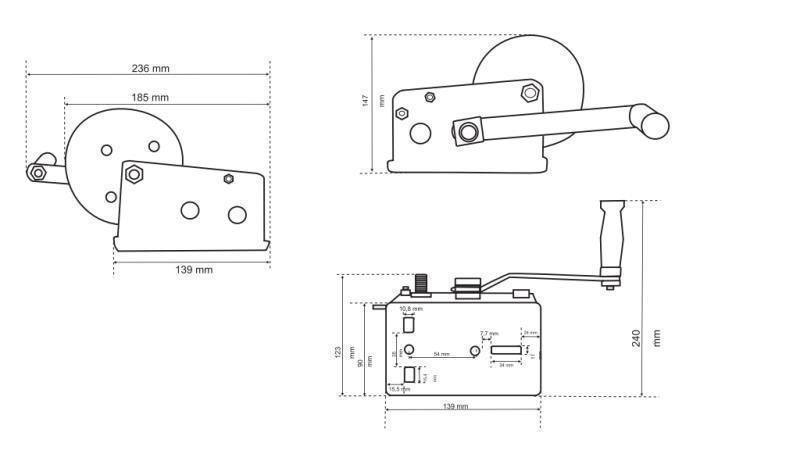 MANUELLER WINSCH DWK 16 - 725 kg