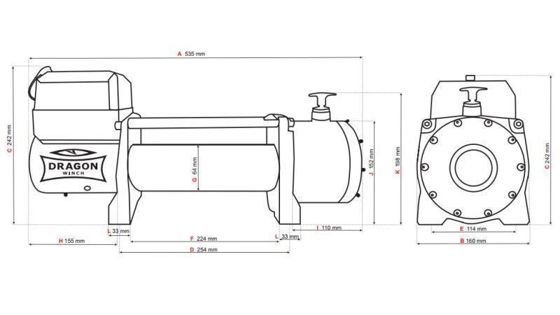 VERRICELLO ELETTRICO 24 V DWM 13000 HD - 5897 kg