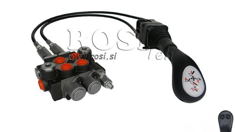 JOYSTIC 2x TIPKA S PLETENICO 3 met. IN HIDRAVLIČNI VENTIL 2xP40 lit.
