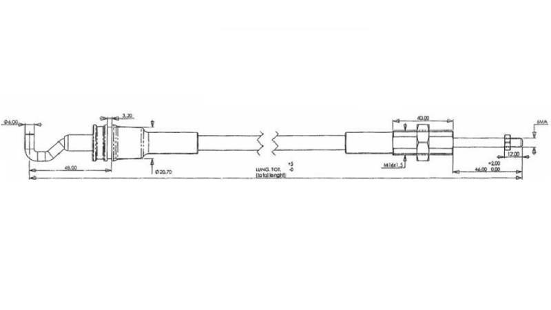 FLÄTA L=2500 - MORSE-dimensioner