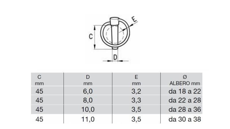 SÄKERHETSRUND KLIPP 11 mm (6 ST) - dimensioner