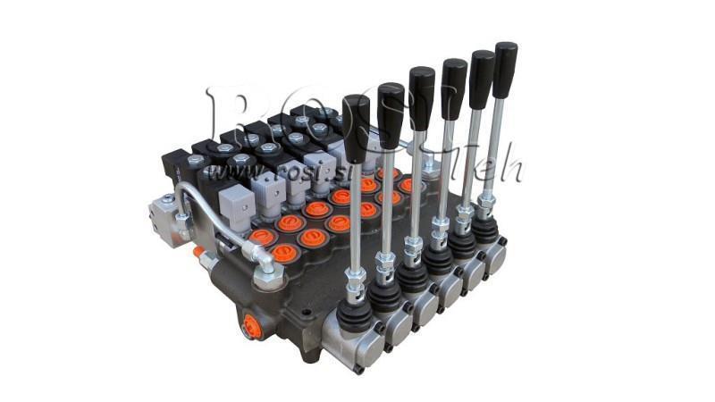 HYDRAULISK VENTIL 6xP80 - EO 12V